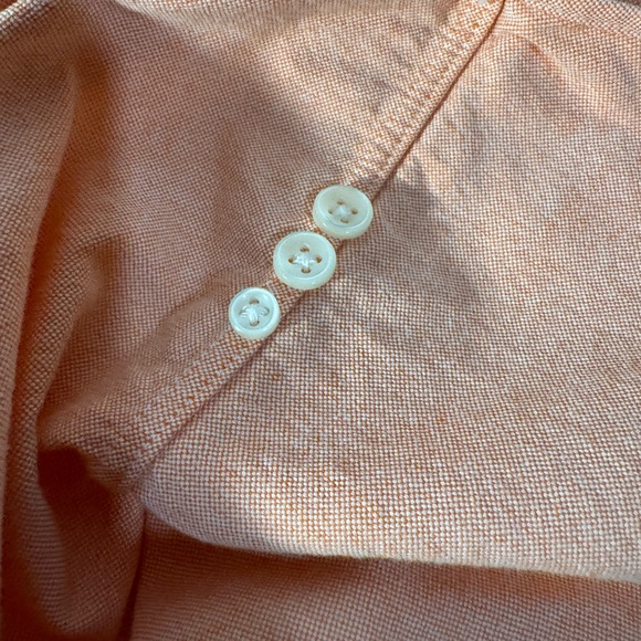 Ralph Lauren Men's Peach Button Short Sleeve Shirt Size Medium Slim Fit - Picture 10 of 12